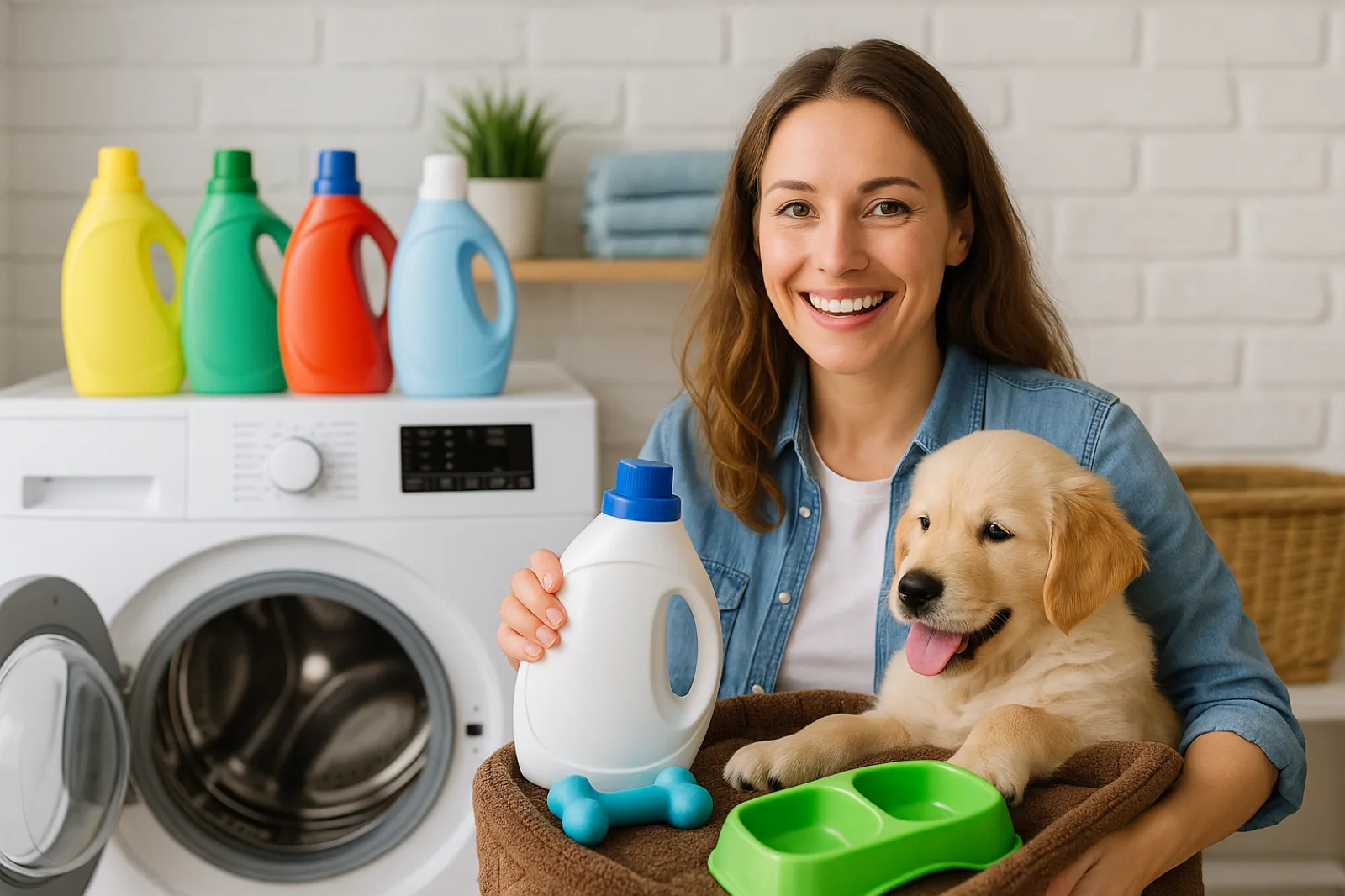 Puppy laundry and detergent